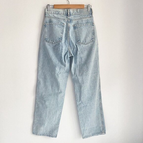 Revice Light Wash  Blue Straighr leg Asymmetrical Waist Jeans 28 - Picture 4 of 6